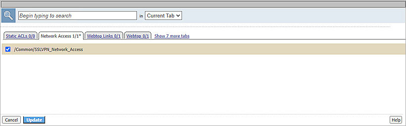 Screenshot of F5 Big-IP, Edit Access Profiles 13